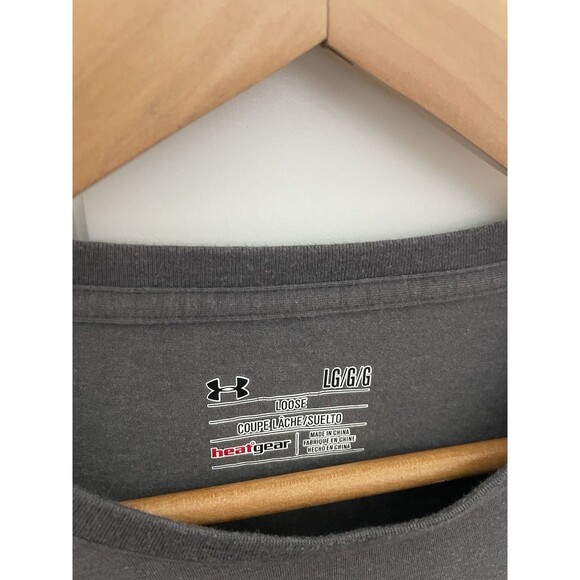 Under Armour Freedom Flag Wounded Warrior Men’s Gray Long Sleeve Large HeatGear - Picture 4 of 9